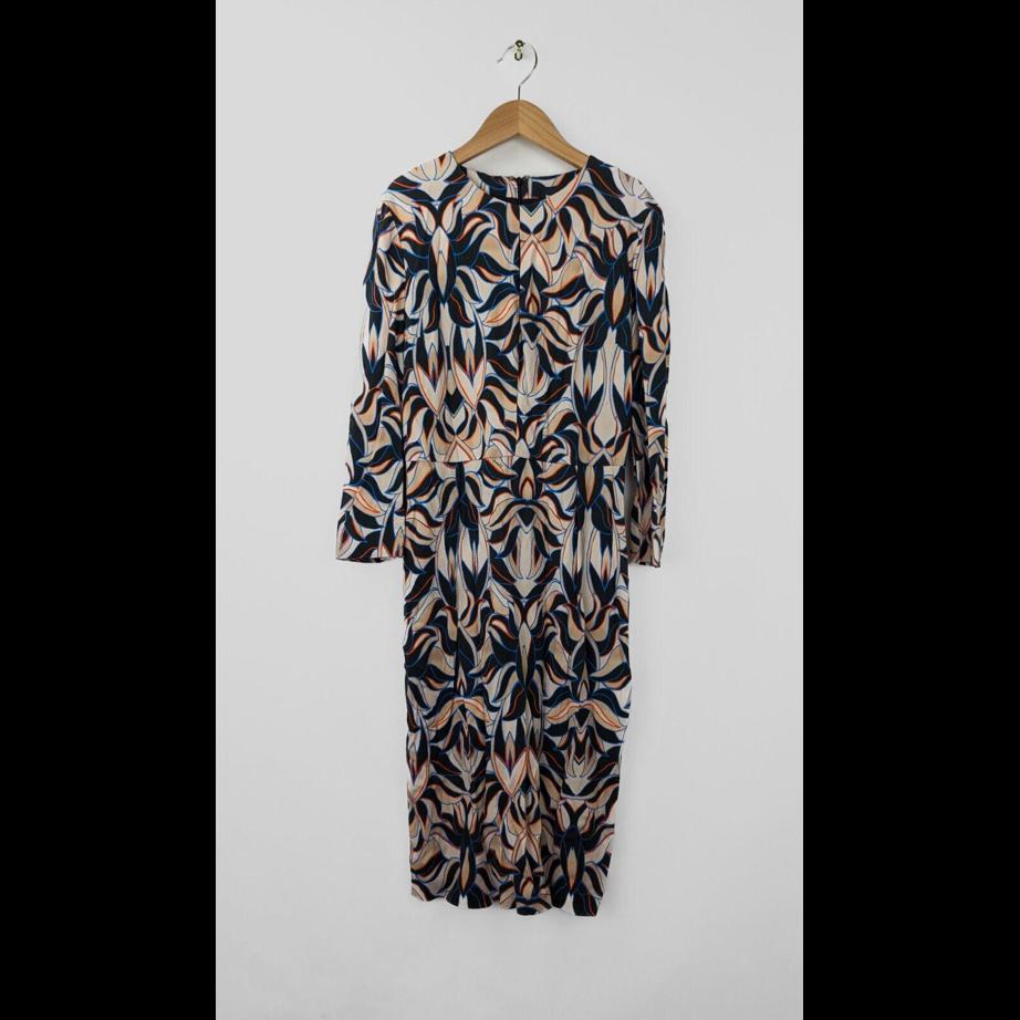Just Cavalli By Roberto Cavalli Women's Sz It 42 Us 6 Graphic Printed Midi Dress